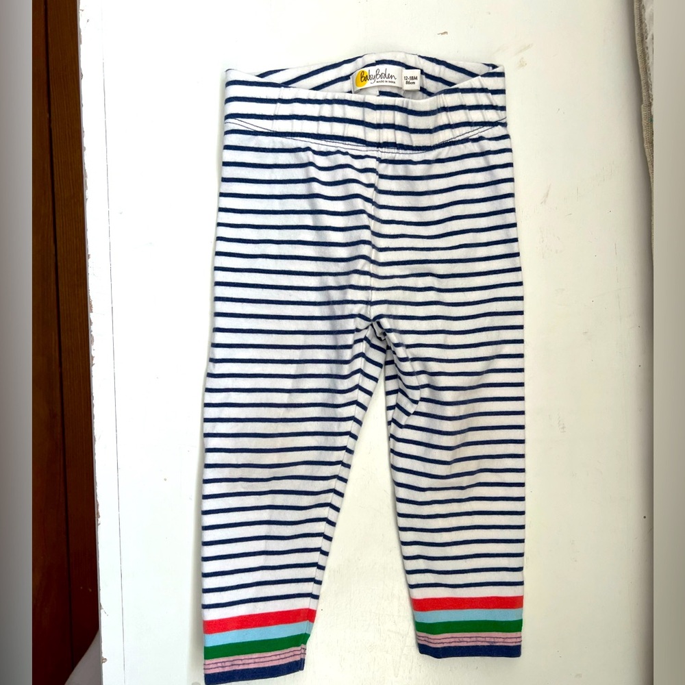 Boden 🌈 Rainbow Stripe Leggings *Like new* 12-18 mo